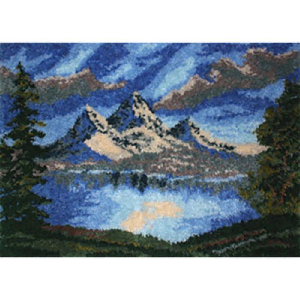 

Набор ковер с крючком-защелкой, Сделай своими руками, вышивка, пластиковый холст для взрослых, вязаные струны, коврики с предварительно напе...