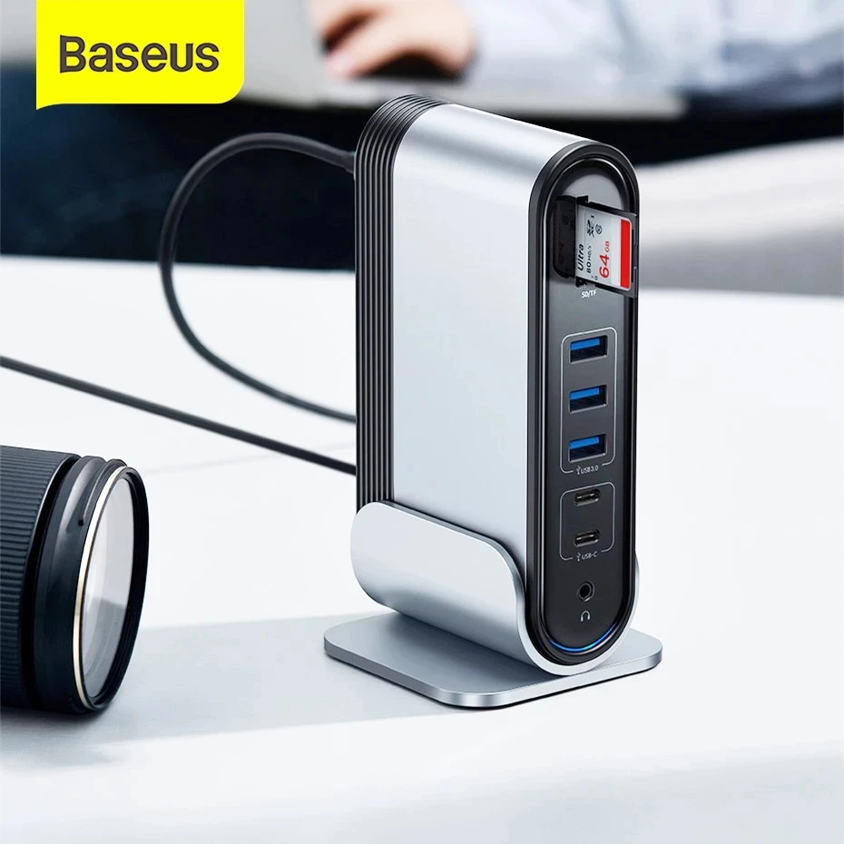 Новинка Baseus USB C HUB Тип Многофункциональный адаптер 3 0 док-станция для MacBook Pro RJ45 OTG