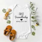 Объявление малыша первый внук 2022 детское боди для беременности выявить индивидуальный комбинезон детский душ подарок 100% хлопок
