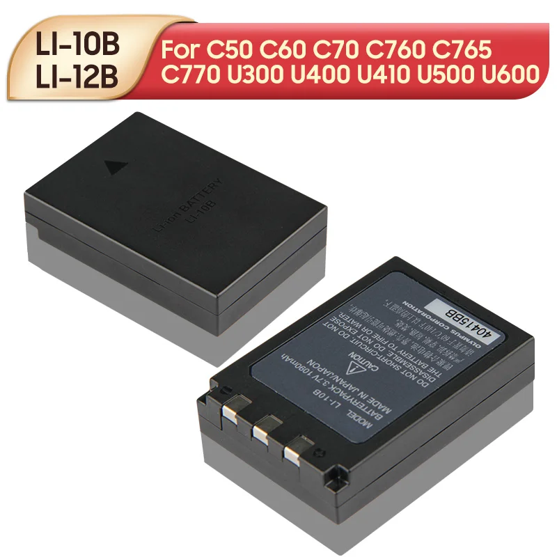 

Оригинальный сменный аккумулятор для камеры LI-10B LI-12B для камеры OLYMPUS C50 C60 C70 C760 C765 C770 U300 U400 U410 U500 U600 1090 мАч