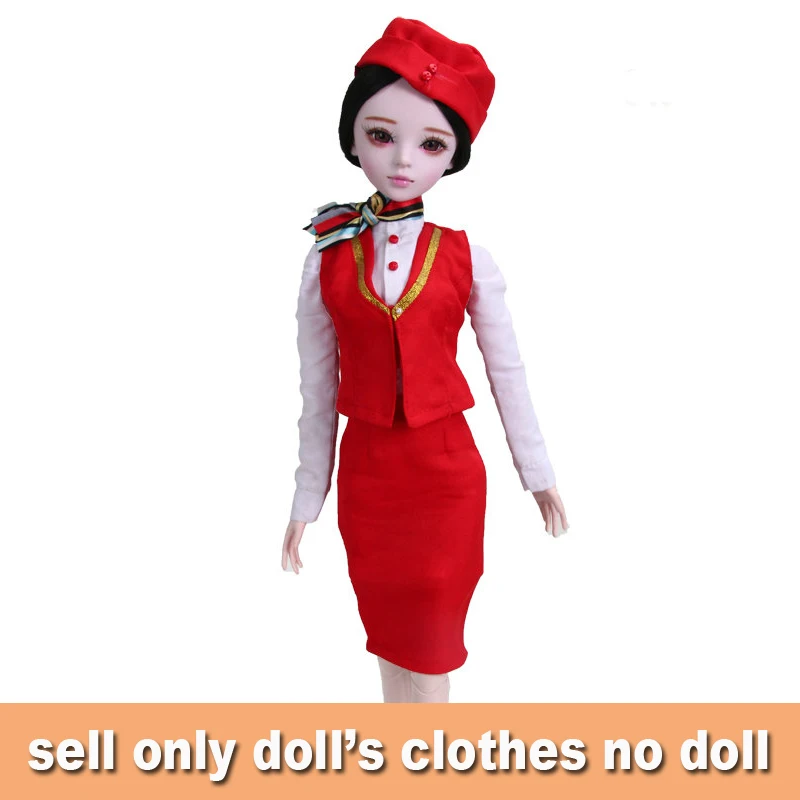Ручная работа BJD Кукла одежда стюардесса Airhostess медсестры униформа Одежда для 55-60 см Bjd 1/3 девушки куклы игрушки куклы аксессуары