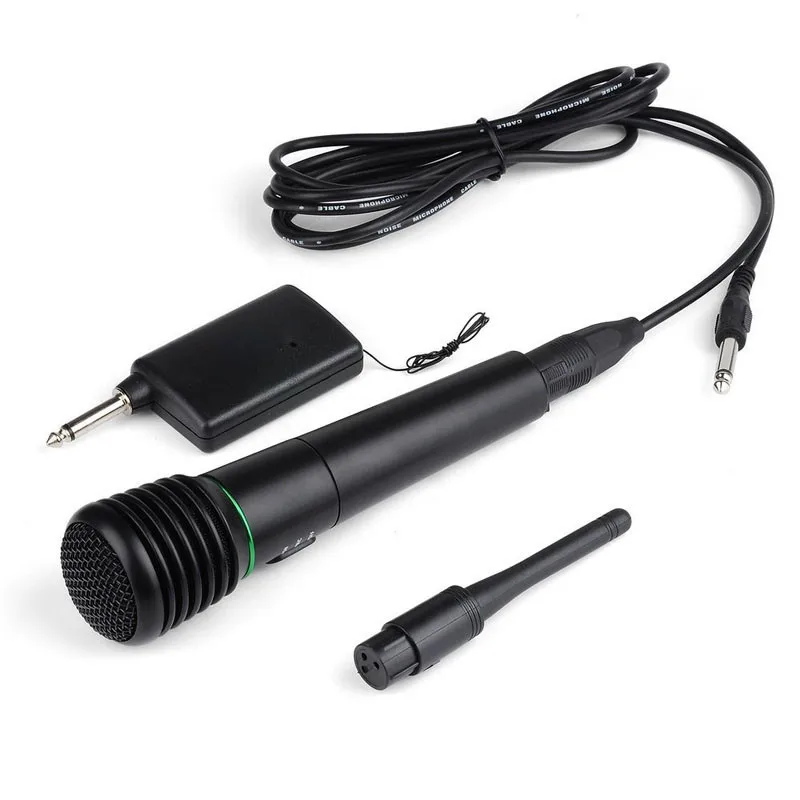 

NEW Wired Wireless 2in1 Handheld Microphone Microphone Mic Receiver System Undirectional For PC Desktop Handheld Audio