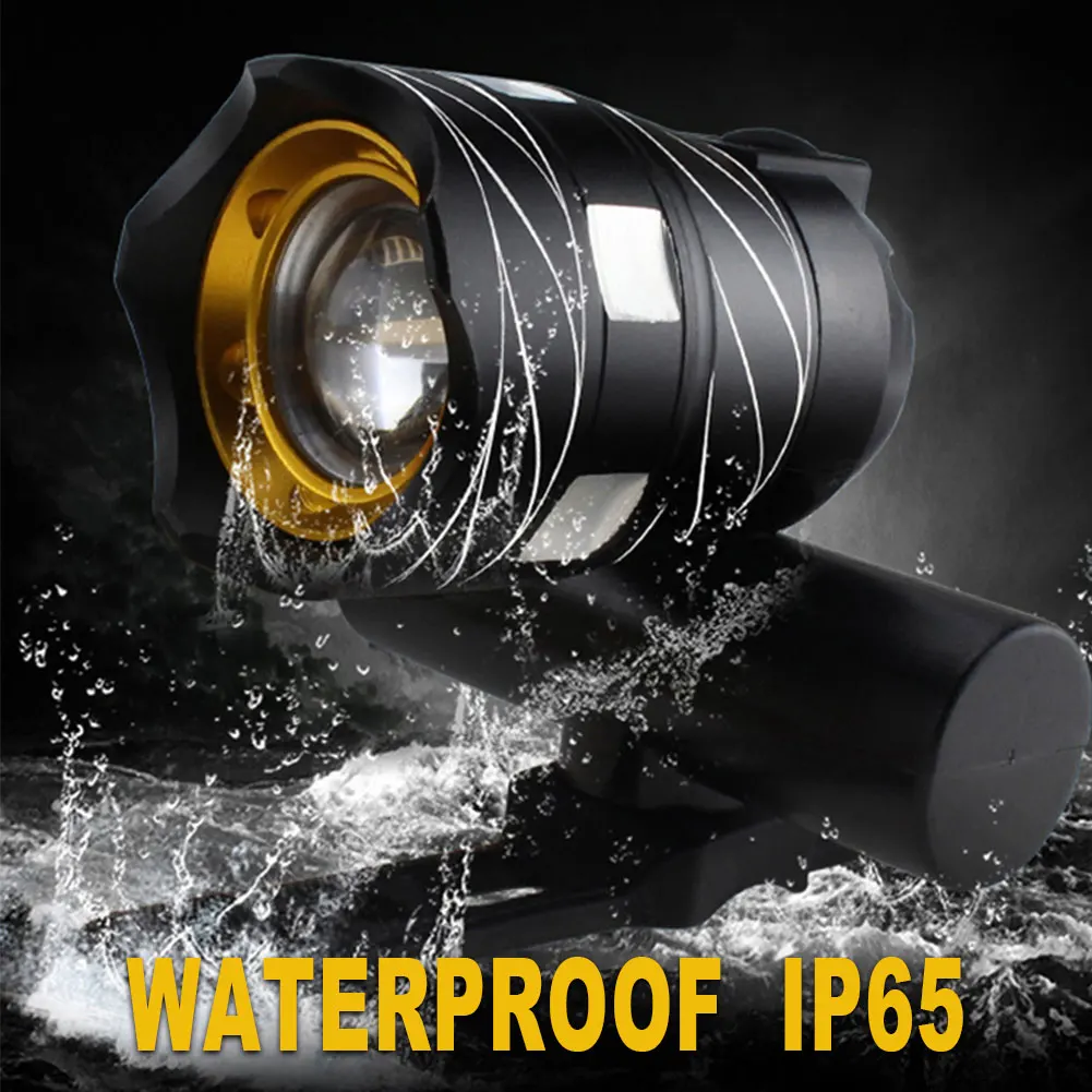 

New T6 LED USB Line Rear Light Adjustable Bicycle Light 1806mAh Zoomable Front Bike Headlight Lamp Flashlight Bike Accessories
