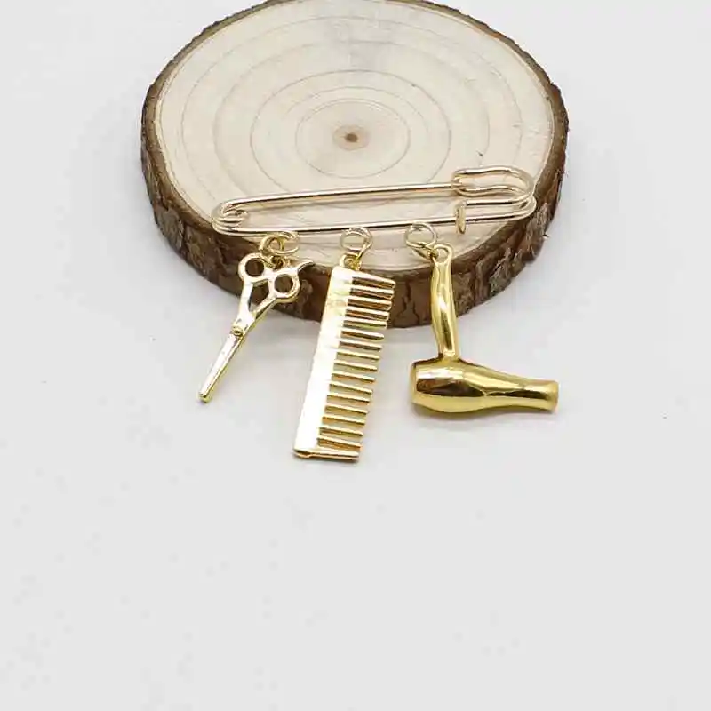 Креативная индивидуальная брошь для парикмахера Очаровательная бижутерия