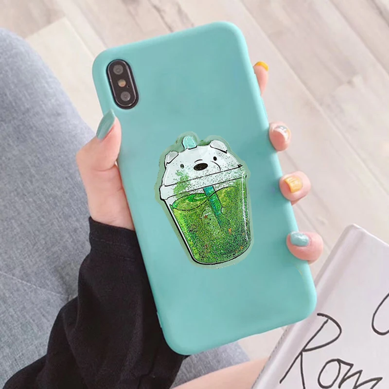GreenBear Blue Прекрасный для питевых чашек чехол для Samsung Галактики A10 A20 A2 Core A30 A40 A50 A60 A70 A80 A90 M10 M20 M30 M40 милый медведь TPU Защитный чехол - Цвет: GreenBear Blue
