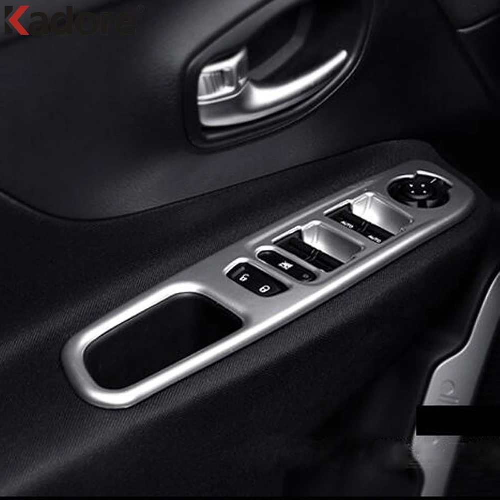 Для Jeep Renegade 2014 2017 2018 2019 ABS Матовый переключатель окна подлокотник крышка рамы