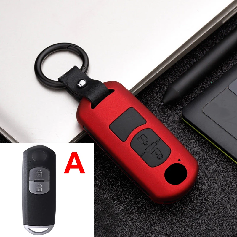 A Red ABS+ силиконовый чехол для ключей от машины Fob крышка для Mazda 3 Mazda 6 CX-3 CX-5 CX5 CX 5 CX-7 CX-9 Atenza Axela аксессуары - Название цвета: A Red