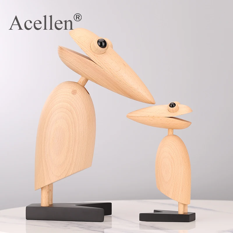 Деревянная фигурка ручной работы зажим птица дятл детская комната спальня