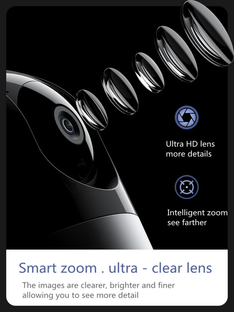 

Panorama without dead Angle wireless camera home monitor and mobile phone remote indoor outdoor HD night