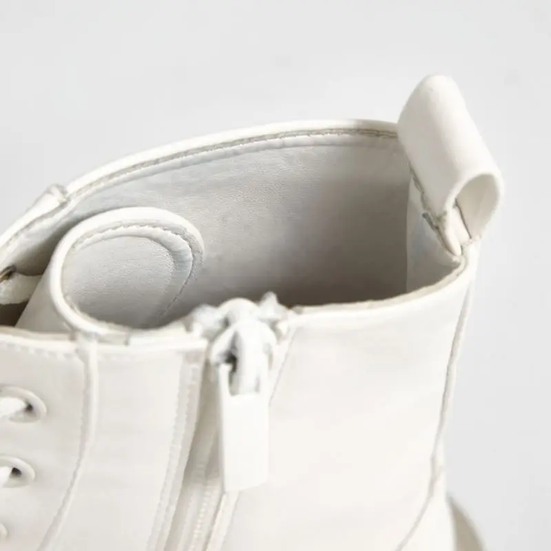 

KemeKiss New Women Ankle Boots Real Leather Thick Bottom Zipper Woman Winter Autumn Shoes Fashion Cool Dance Shoes Size 34-39