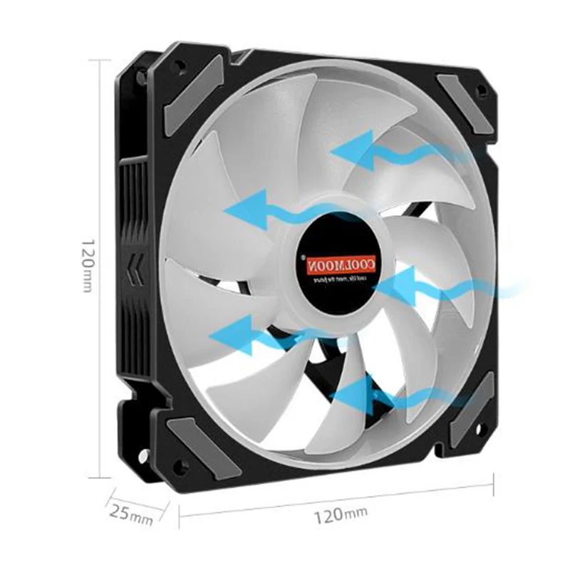 

1 Set Good Quality Practical RGB Computer Case Fans 120mm LED Air Cooling Silent Remote Control DIY PC Cooler