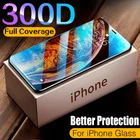 Закаленное стекло 300D с полным покрытием для iPhone 11 12 PRO MAX, защита экрана, Защитное стекло для iPhone 11 12 X XR XS MAX