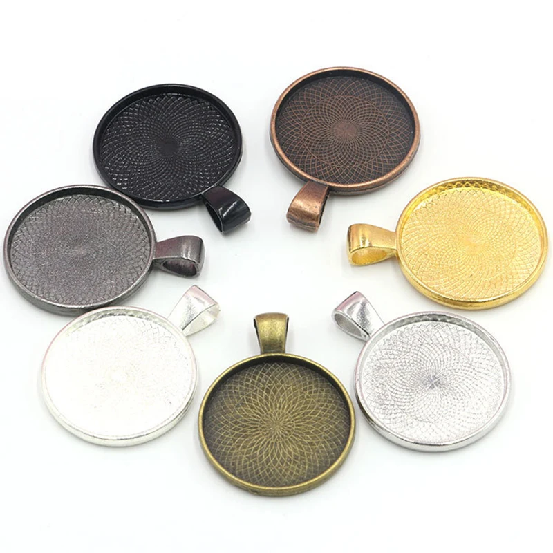 10 шт. круглые рамки для кабошона диаметром 25 мм|Ювелирная фурнитура и компоненты|