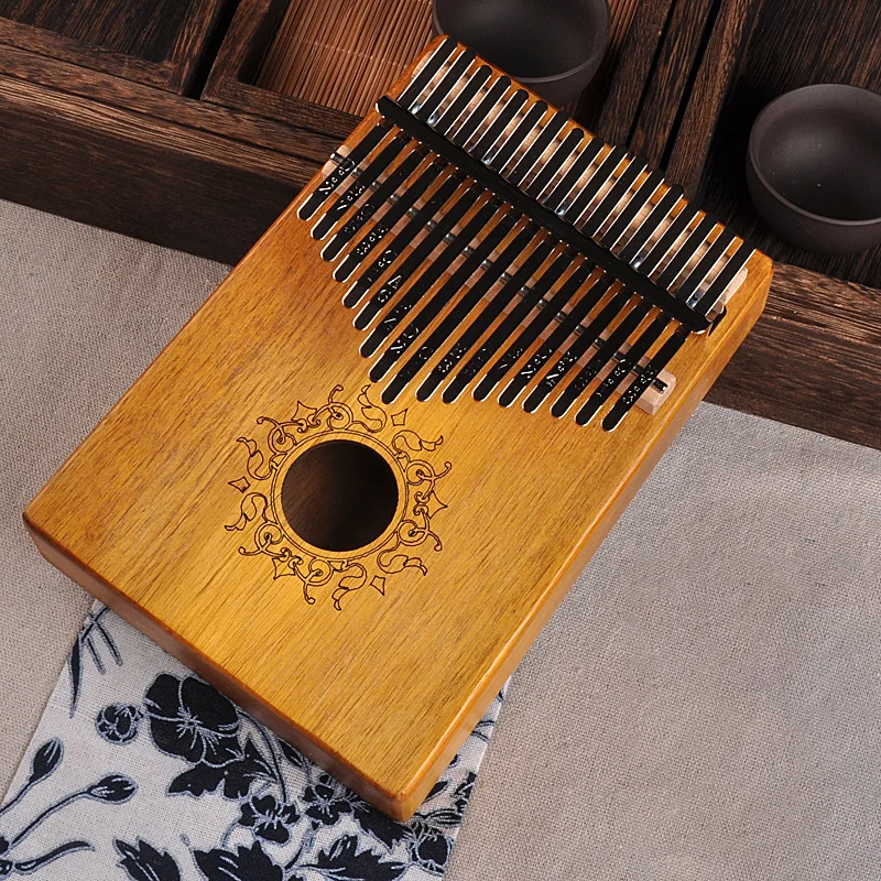 glory circle(wood) 17 Keys Kalimba African solid Mahogany Thumb Piano 17 keys Solid Wood Kalimba Musical Instrument High-Quality Wood Finger Piano - Цвет: glory circle(wood)