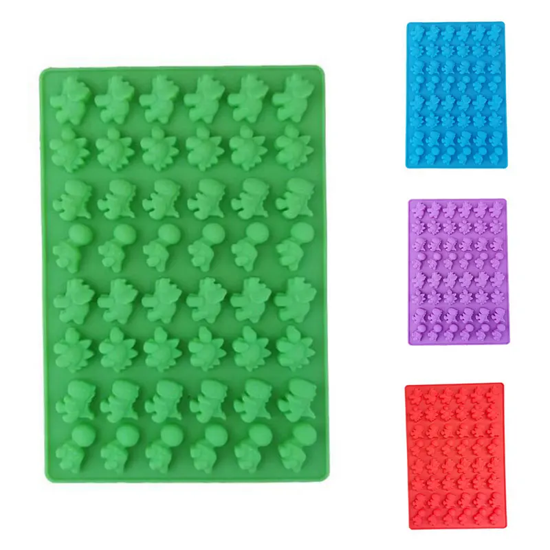 

48 Cavity Cute Dinosaur Silicone Gummy Cake Molds Chocolate Mold Ice Cube Tray Candy Fondant Mould Cake Baking Decorating Tools