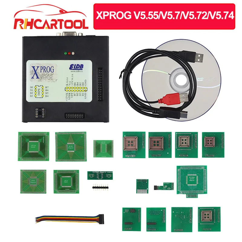 Программатор чип тюнинга OBD2 X Prog M Xprog m V5.55 V5.70 V5.72 V5.74 ECU адаптер 5 7 автоматическое