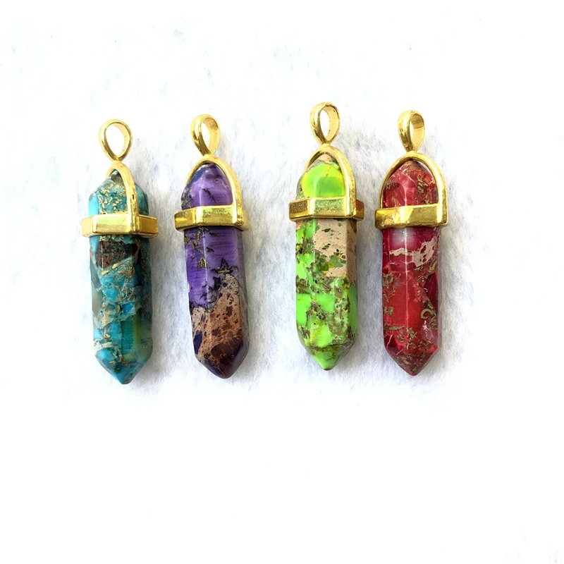 Оптовая продажа 4 шт. зеркальные бусины исцеляющая чакра 8x32 мм зеркальная точка |