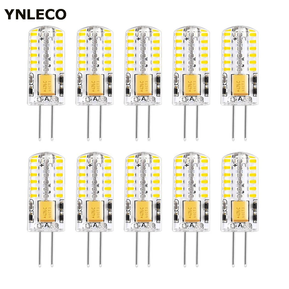 10pcs G4 LED Bulb 12V AC DC 2W 3014 SMD Light Lampada Lampara bombillas 48LED 360 Beam Angle Equal 20W Halogen Lamp | Лампы и