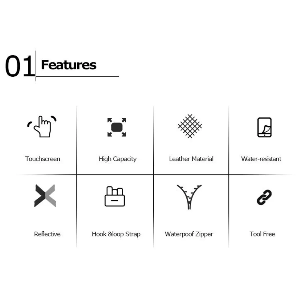 

112003-wxy Water-resistant Touchscreen Cycling Bicycle Head Tube Handlebar Mobile Phone Bike Bag Case Holder