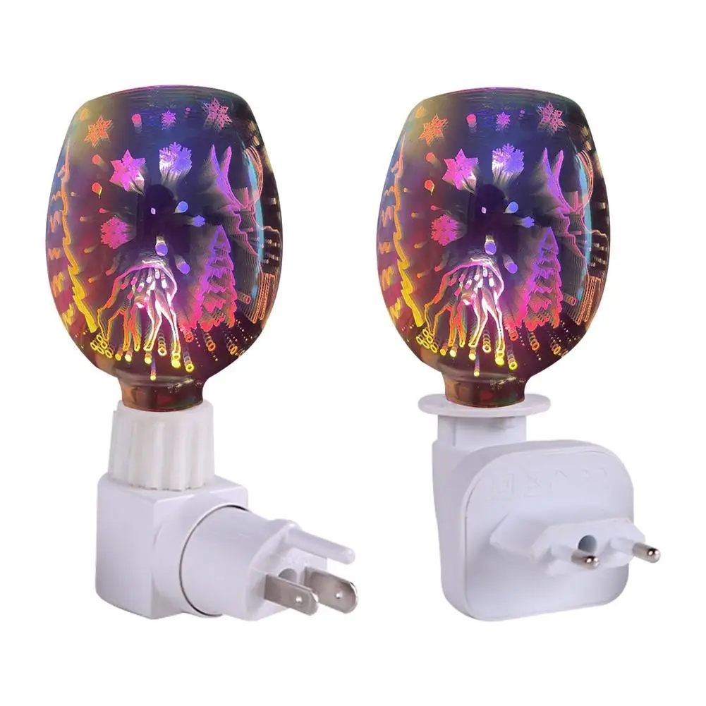 

3D Wax Melting Lamp Cylinder Plug-In Aromatherapy Night Light Elk Dream Lamp Creative Home Plug-in Small Night Light