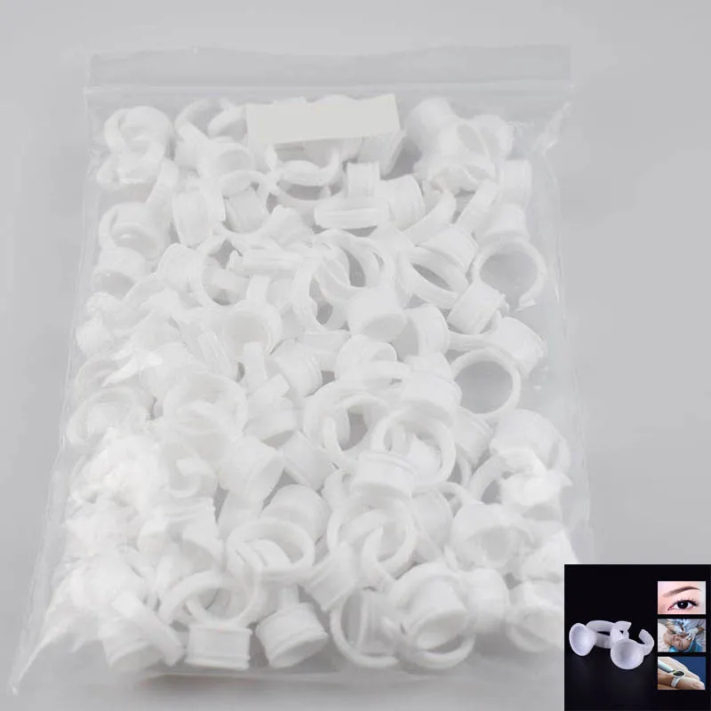 100 шт пигмент для микроблейдинга клеевые кольца татуировки чернила держатель