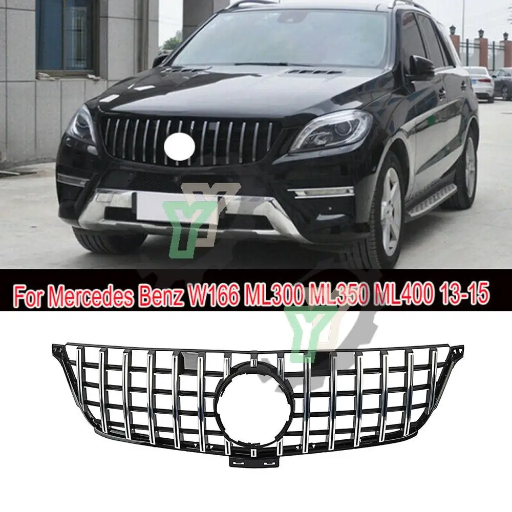 

Передний бампер GT R стильная решетка для Mercedes-Benz ML Class W166 ML300 ML320 ML350 ml400 ML450 2013-2015 гоночная решетка