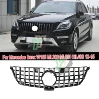 front bumper gt r style grille for mercedes benz ml class w166 ml300 ml320 ml350 ml400 ml450 2013 2015 racing grill