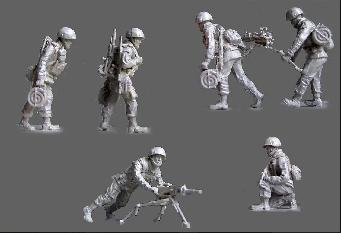 1/72 масштаб resin смола фигура AGS-17(AGL) с Че команды модели наборы военные новые(6 шт