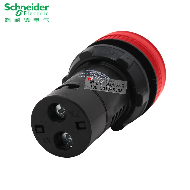 Peças de Genuína Schneider Indicadora Xb2bvb4lc Xb2-bvb4lc Vermelho 24 v Led 10 Luz 22mm