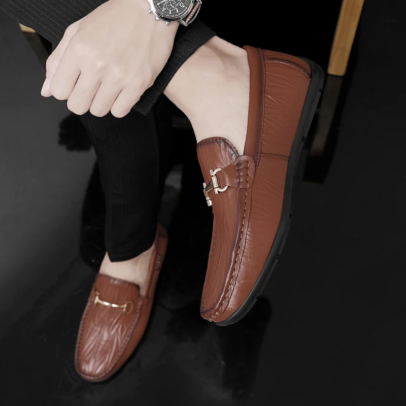 Туфли мужские классические брендовые простые легкие для делового образа черные