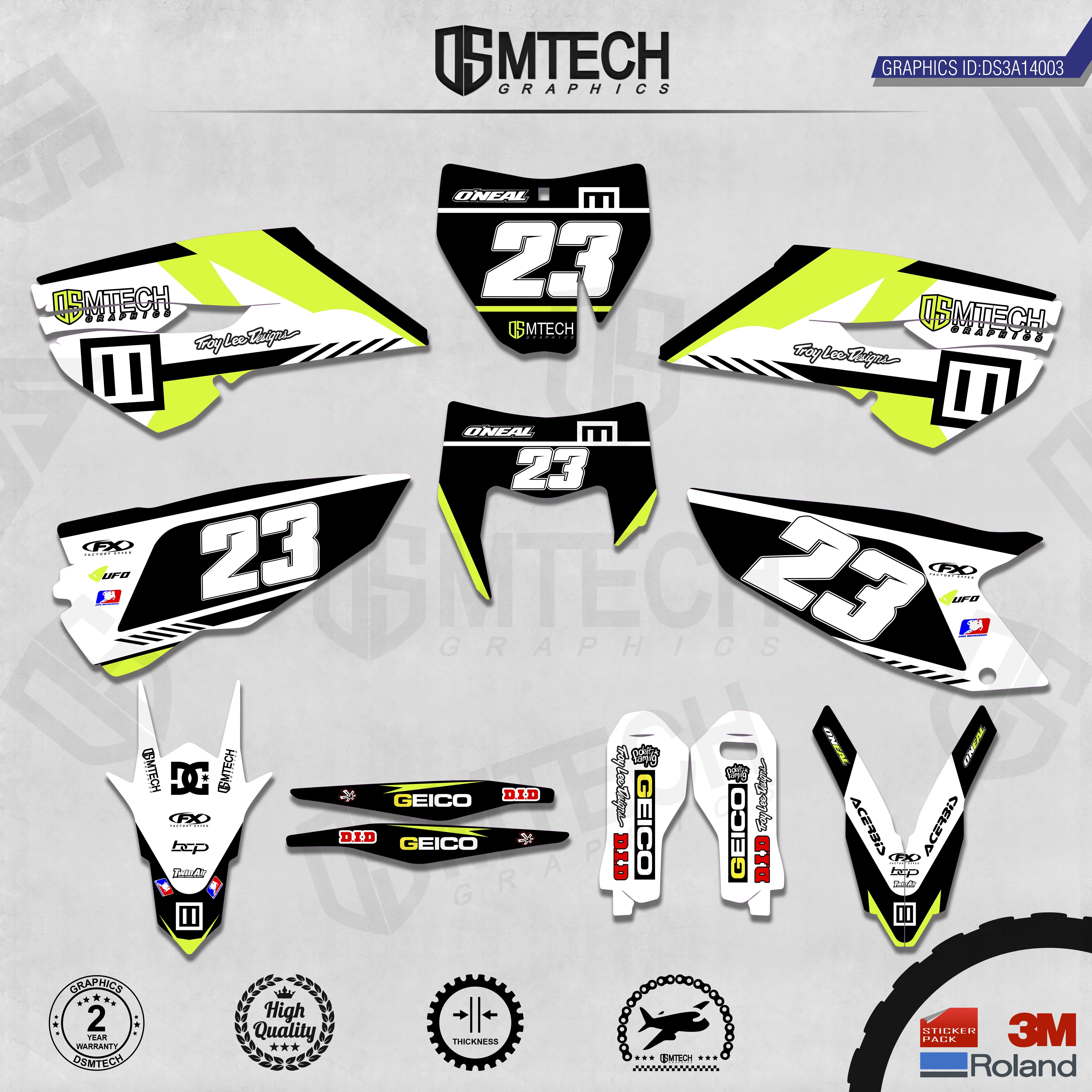 DSMTECH Customized Team Graphics Backgrounds Decals 3M Custom Stickers For 2014-2015TC-FC 2014-2016TE-FE 003