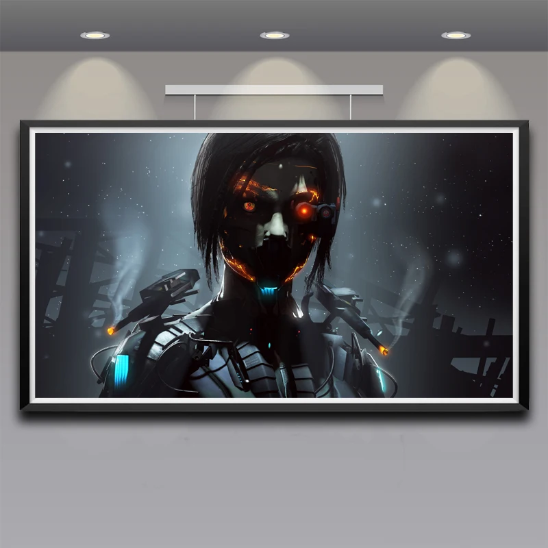 Мифология волк облака Верховая езда красочный миф холст печать картины