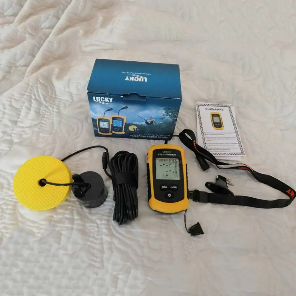 

Colors Display Portable Fish Finder Echo Sounder Alarm Transducer Fishfinder 0.7-100m Fishing Echo Sounder
