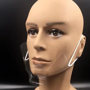 40 штук Маска общественного питания прозрачная маска Анти-туман защиту окружающей среды пластиковые пищевые отель кухонного предотвратить слюны