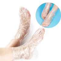 100 pcs disposable foot cover transparent film for pedicure prevent infection remove chapped care hyperthermia hot wax bag