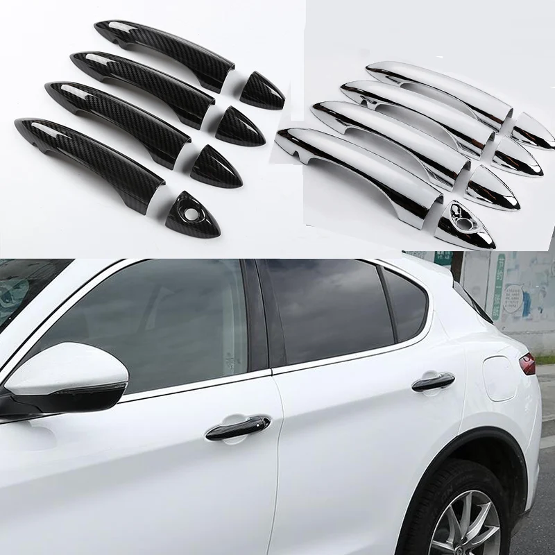 Накладка на дверную ручку автомобиля из углеродного волокна с левым приводом