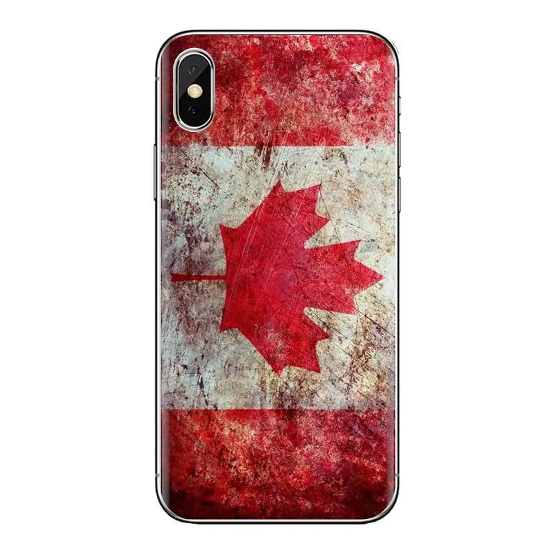 For iPhone XS Max XR X 4 4S 5 5S 5C SE 6 6S 7 8 Plus Samsung Galaxy J1 J3 J5 J7 A3 A5 Canada Canadian Flag CA Banner Phone Cases |