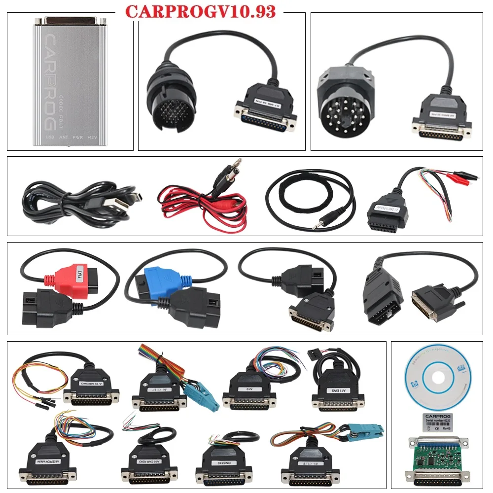 Универсальный Инструмент Carprog V10.93 диагностический инструмент с ECU чипом keygen со