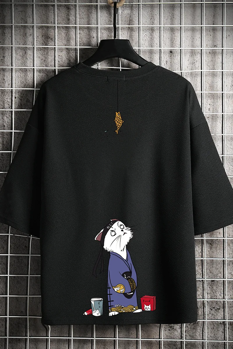 

2021 Summer Casual Short Sleeve T-shirt Men's Trendy Simple Crew Neck T-shirt plus Size Overweight Man Personalized Print Top