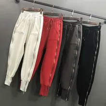 Plus Size Loose Harem Pants Zipper Sweatpants Casual Capri Leggings 2020 Fall Korean-Style Cargo Pants Women Hip Hop Trousers