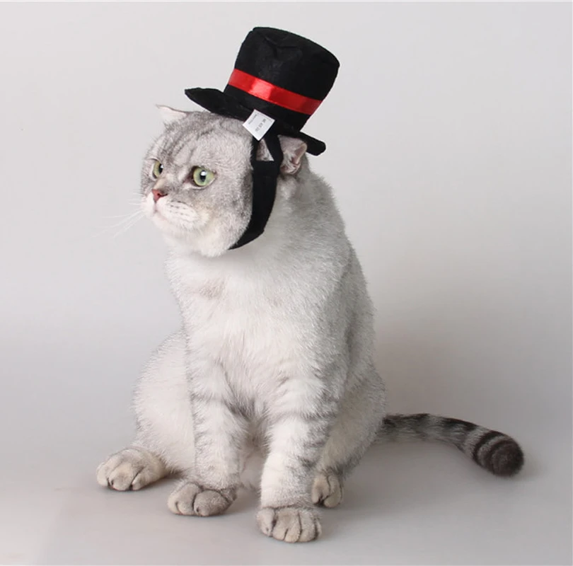 Регулируемый красный черный костюм с головным убором для домашних животных