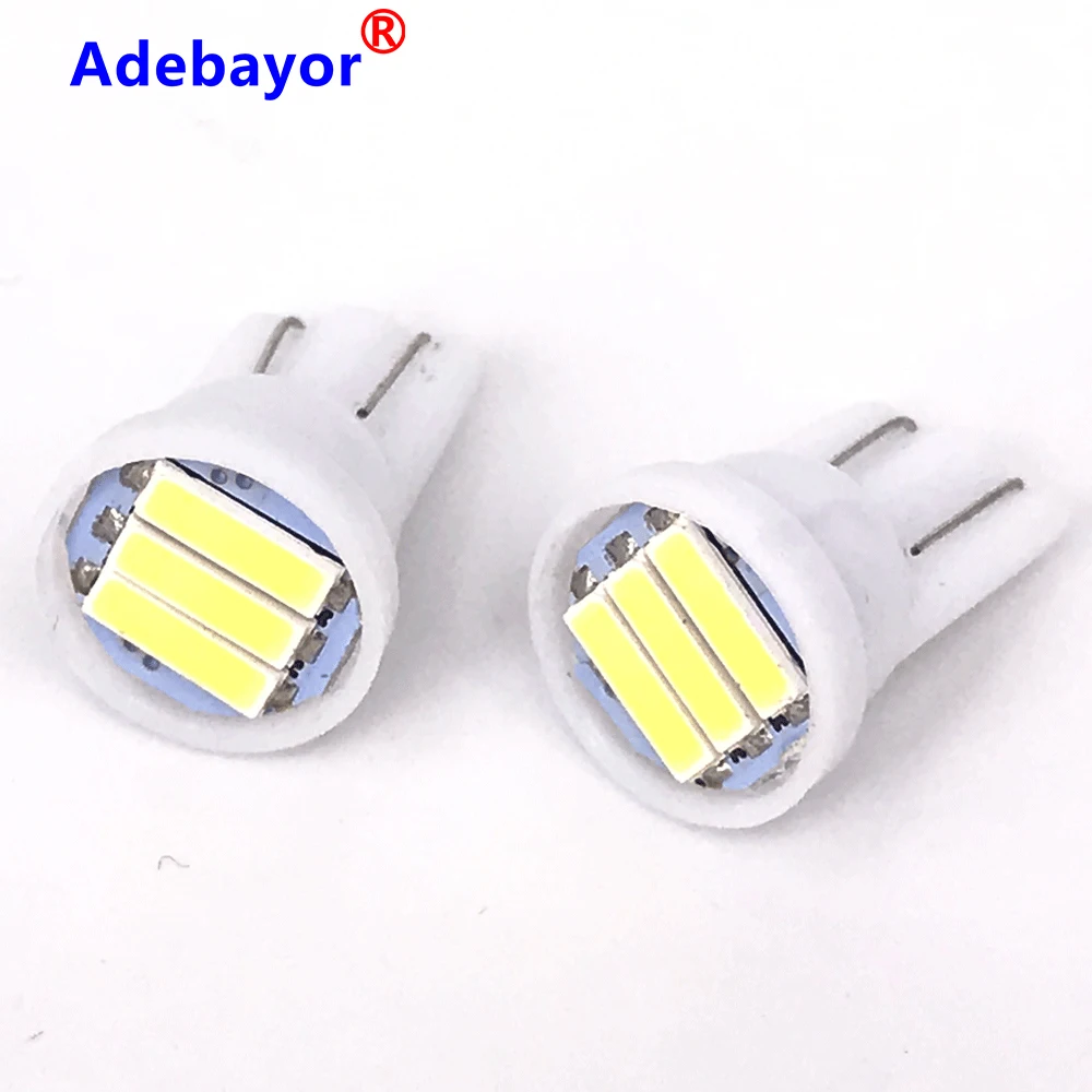 20X автомобисветодиодный светодиодные w5w 194 T10 светодиодный LED SMD 7020 t10 7014 3smd