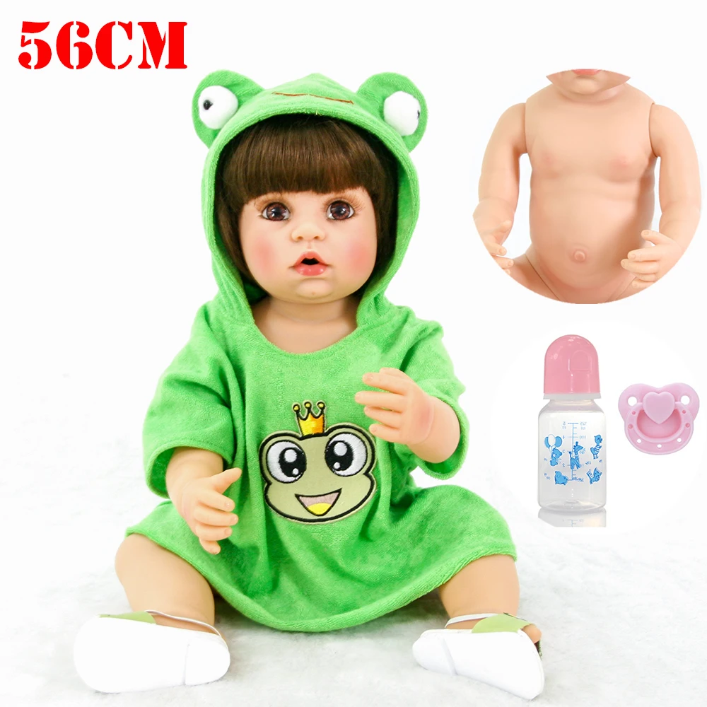 Новейшие 56 см силиконовые куклы reborn baby реалистичные bebe menina для маленьких девочек