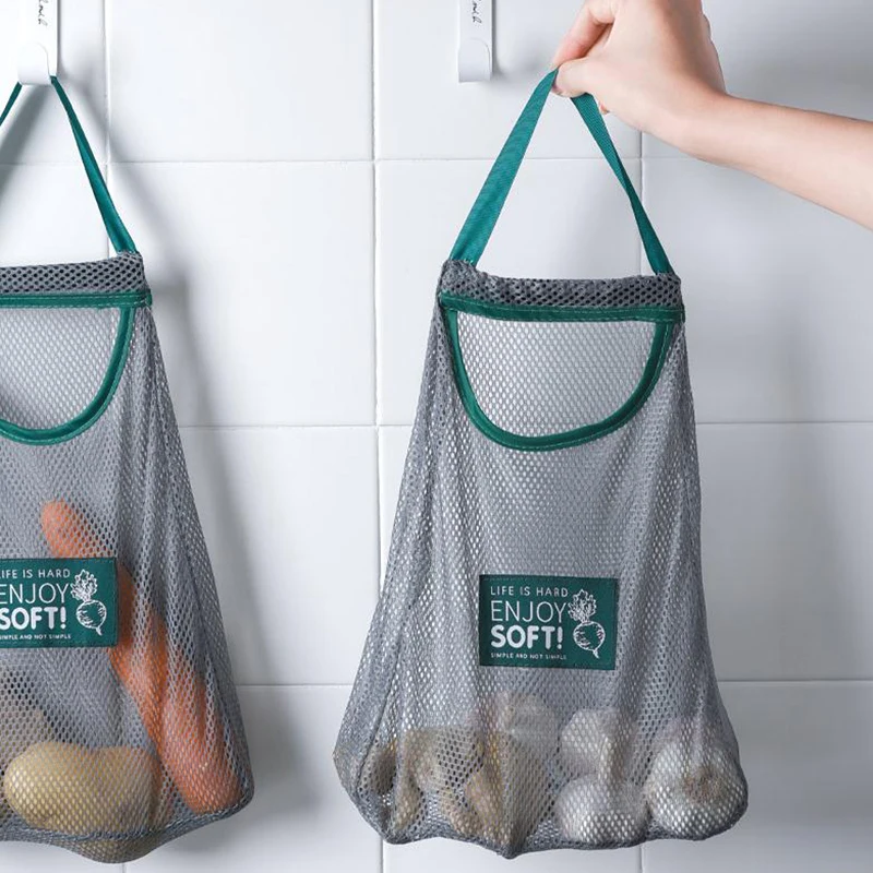 Большие сумки Висячие сетчатые для покупок складные многоразовые хранения
