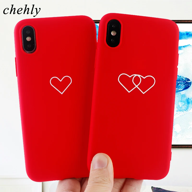 Чехол с сердцем для IPhone 6s 7 8 11 Plus Pro X XS Max XR модные чехлы сердечками мягкие