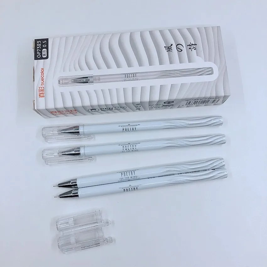 

Полноцветные шариковая ручка с жидкими чернилами 0,5 мм стержень Милая гелевая ручка черного цвета для девочек студентов Kawaii школы и офиса п...