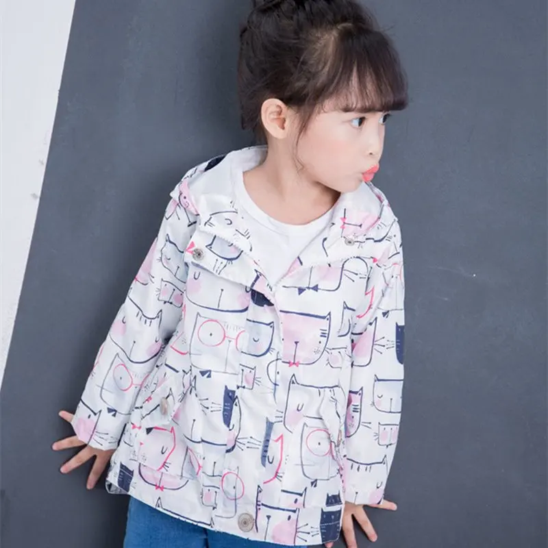 Dulce Amor/осеннее пальто для девочек детская куртка с длинным рукавом и капюшоном