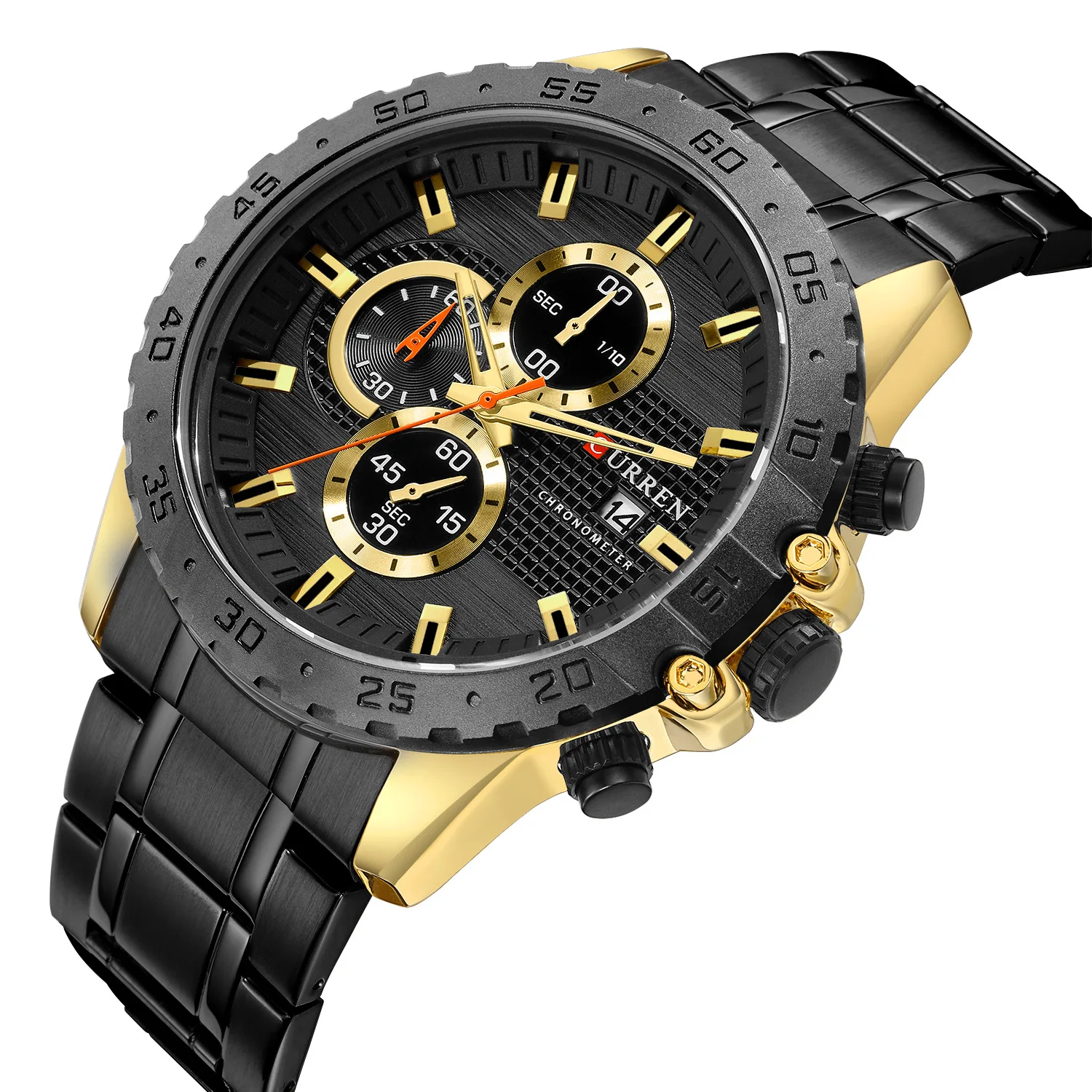 PopularGift New Style 8334 MEN'S Watch Waterproof Quartz Six-pin Steel Belt Calendar | Наручные часы