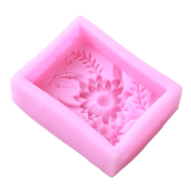3D Sunflower Silicone Mold DIY Soap Mould Homemade Soaps Making Candle Moulds Wedding Cake Decorating Tools | Дом и сад