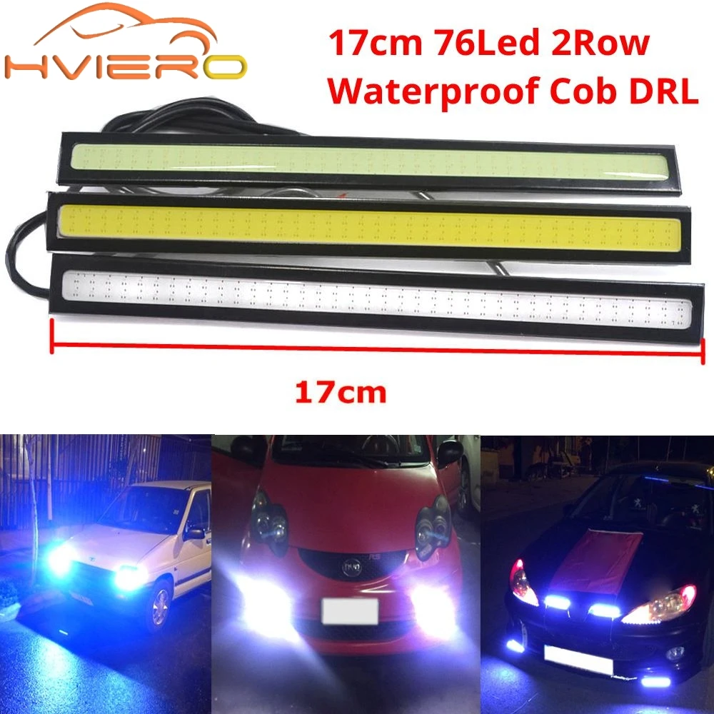 14 см 17 см белый синий красный COB DRL светодиодный DC 12 В 28 76 светодиодный s дневной ходовой светильник Авто Лампа Внешний светильник водонепроницаемый противотуманный фонарь Автомобильный светодиодный